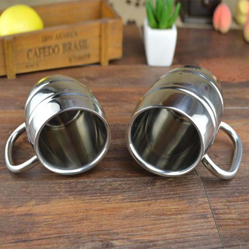 Double Wall Stainless Steel Cup 300ml 430ml Tea Coffee Beer