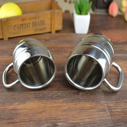 Double Wall Stainless Steel Cup 300ml 430ml Tea Coffee Beer