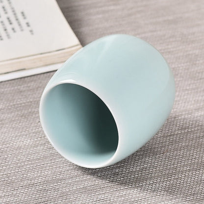 Celadon Porcelain Tea Cups Set of 2 | Classic Green Glaze