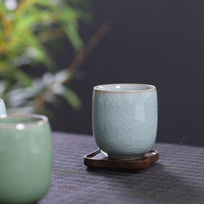 Celadon Porcelain Tea Cups Set of 2 | Classic Green Glaze