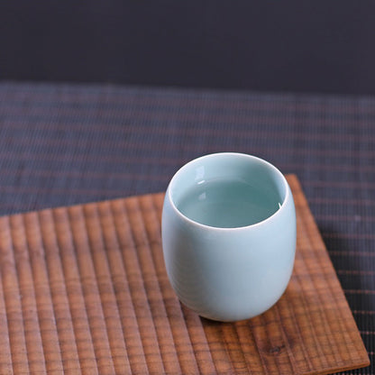 Celadon Porcelain Tea Cups Set of 2 | Classic Green Glaze