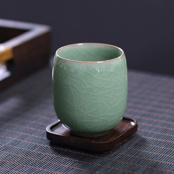 Celadon Porcelain Tea Cups Set of 2 | Classic Green Glaze