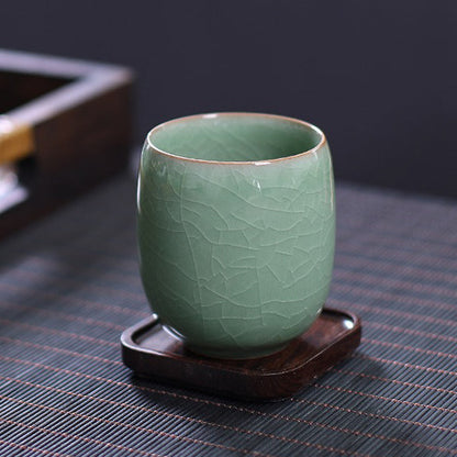 Celadon Porcelain Tea Cups Set of 2 | Classic Green Glaze