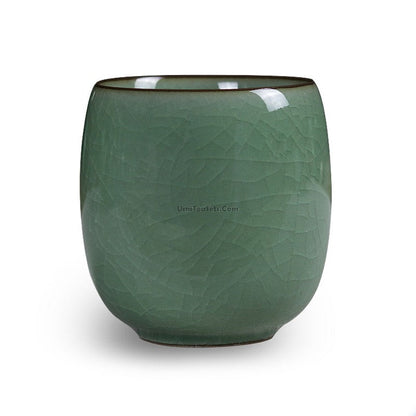 Celadon Porcelain Tea Cups Set of 2 | Classic Green Glaze