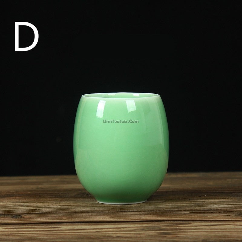 Celadon Porcelain Tea Cups Set of 2 | Classic Green Glaze