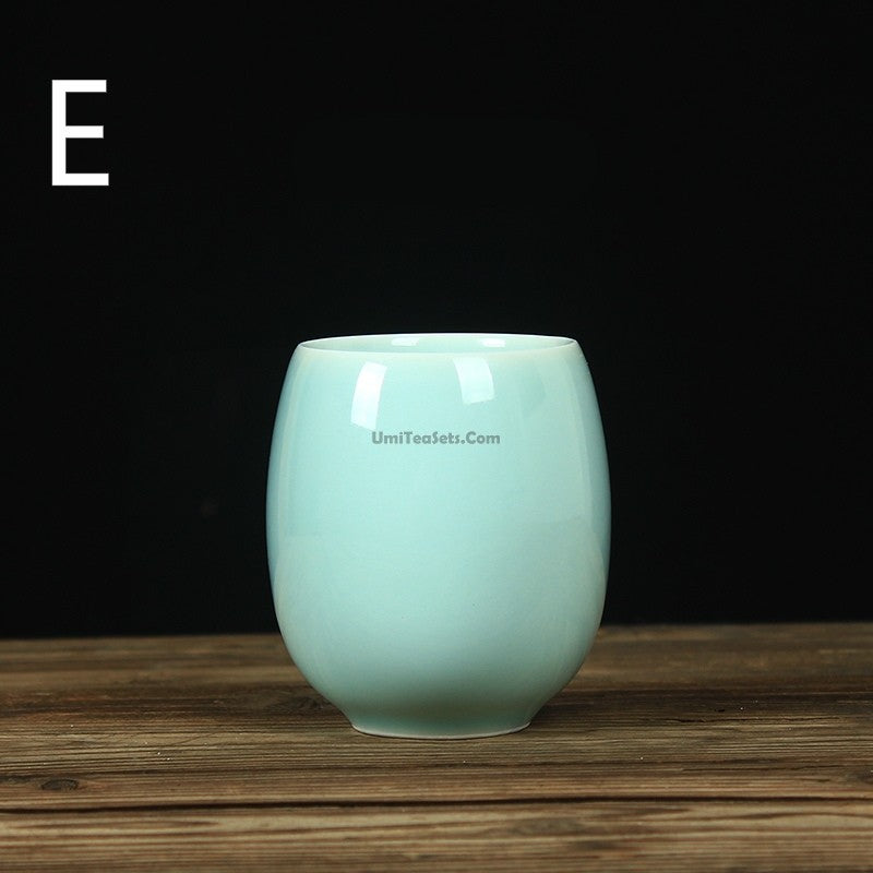 Celadon Porcelain Tea Cups Set of 2 | Classic Green Glaze