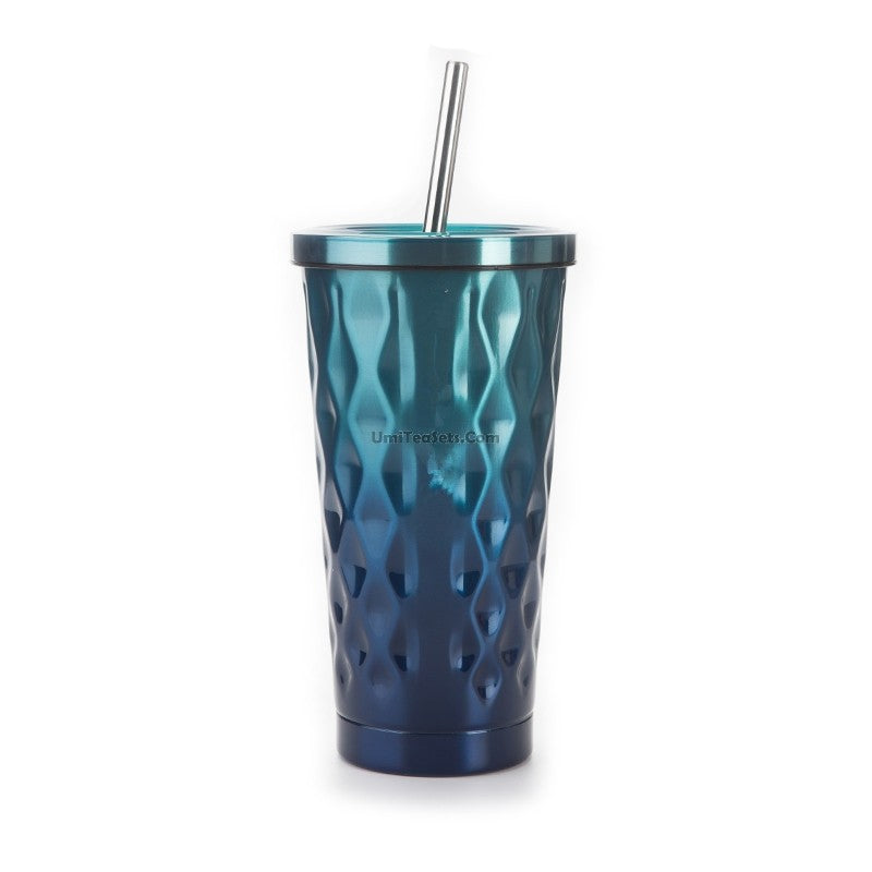 Insulated Tumbler with Straw Stainless Steel 475ml