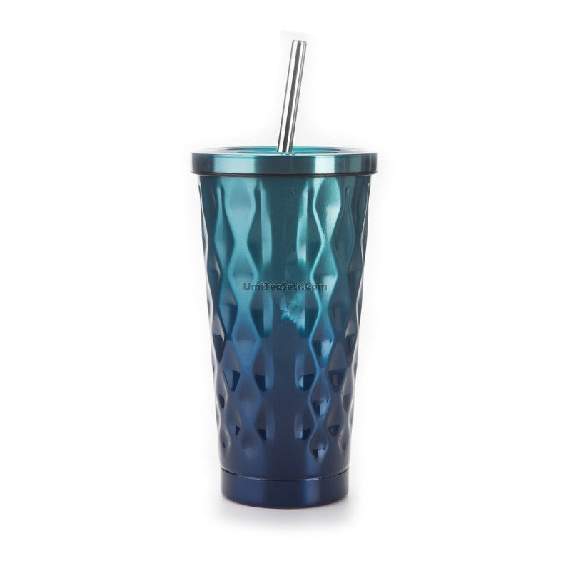 Insulated Tumbler with Straw Stainless Steel 475ml