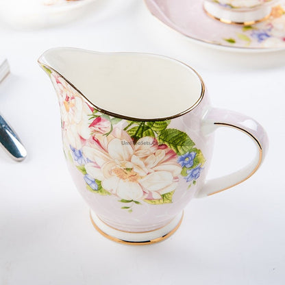 Bone China Afternoon Tea Set Vintage Gold Rim 25pc