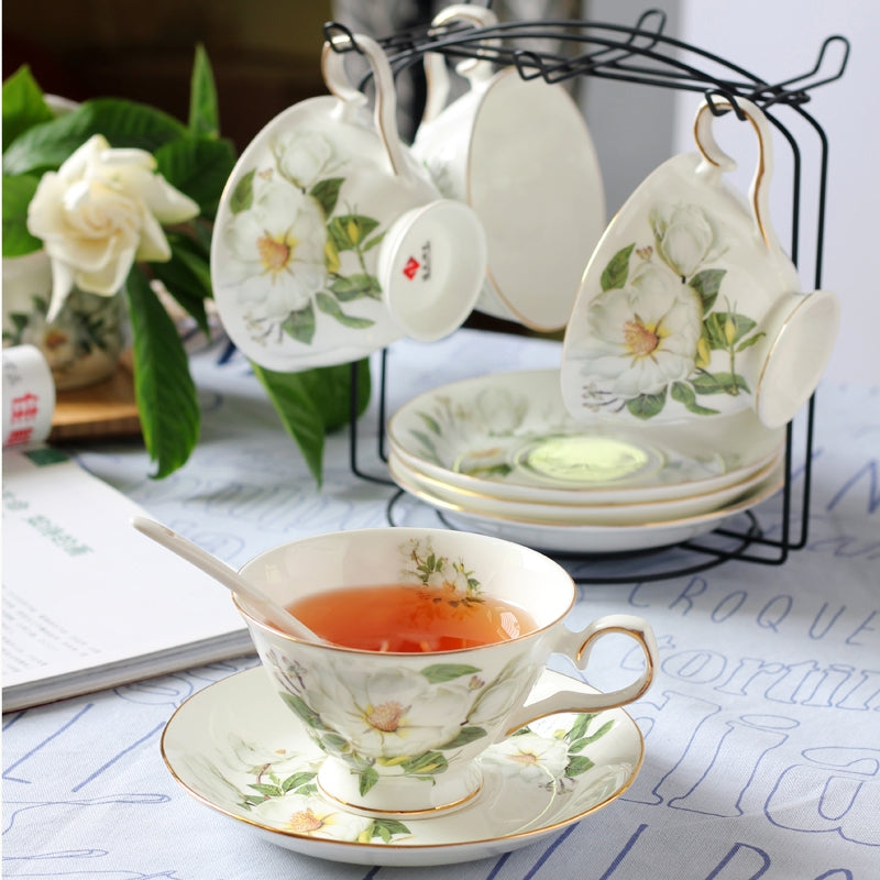 Porcelain Coffee Tea Set Vintage 15-Piece Jingdezhen