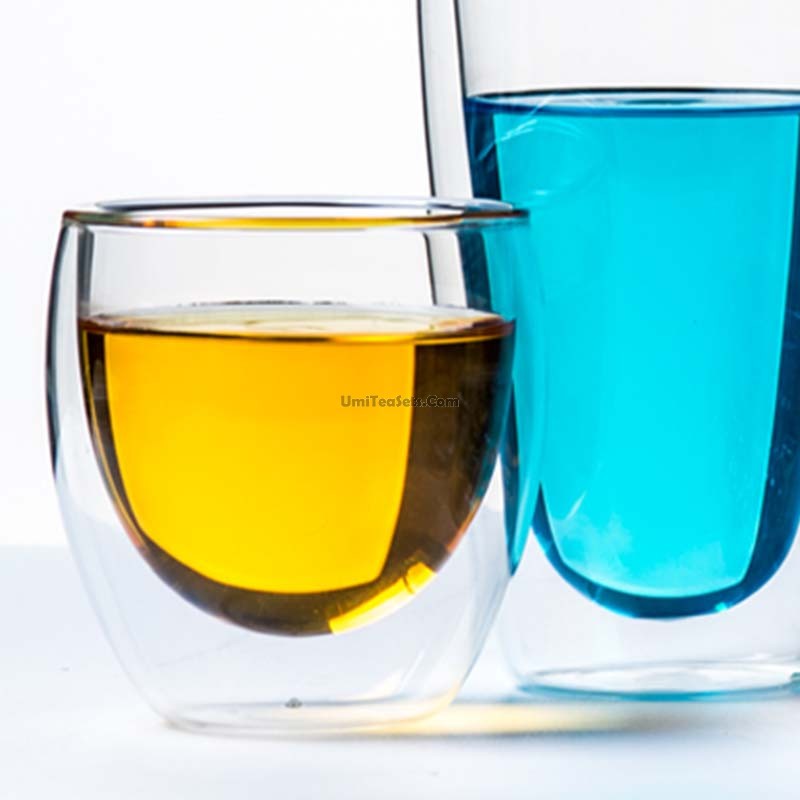 Double Wall Glass Tea Cup Borosilicate 250ml Clear