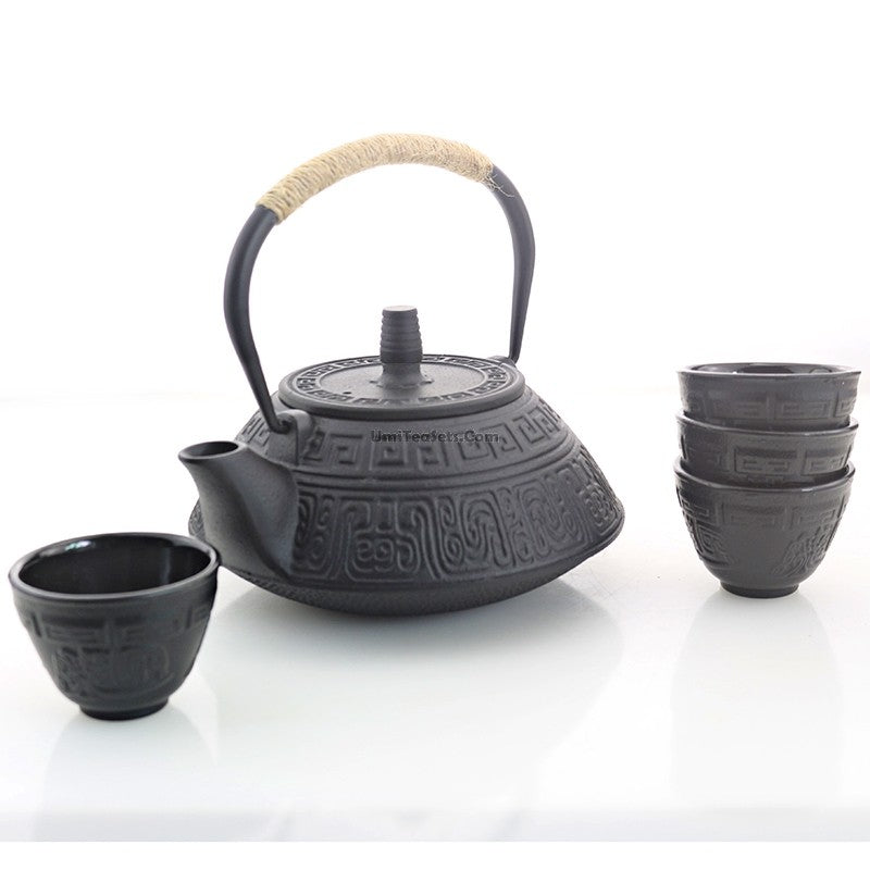 Cast Iron Tea Set Japanese Tetsubin 800ml Teapot & 4 Cups