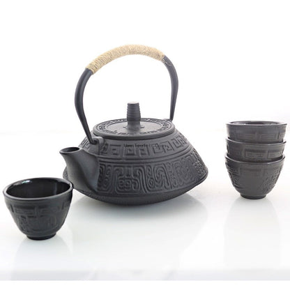 Cast Iron Tea Set Japanese Tetsubin 800ml Teapot & 4 Cups