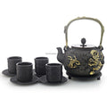 Cast Iron Tea Set | Golden Dragon, 1200ml, Stand & 4 Cups