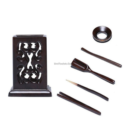 Gongfu Tea Utensil Set Six Gentlemen Black Hollow