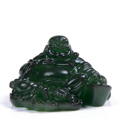 Chinese Tea Pet Buddhist Figurine Resin Tea Tray Decor
