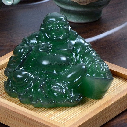 Chinese Tea Pet Buddhist Figurine Resin Tea Tray Decor
