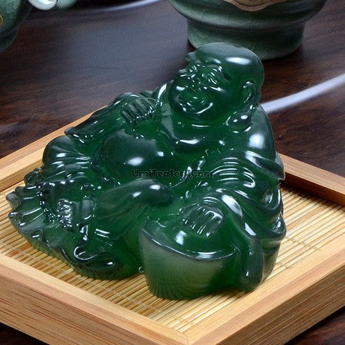 Chinese Tea Pet Buddhist Figurine Resin Tea Tray Decor