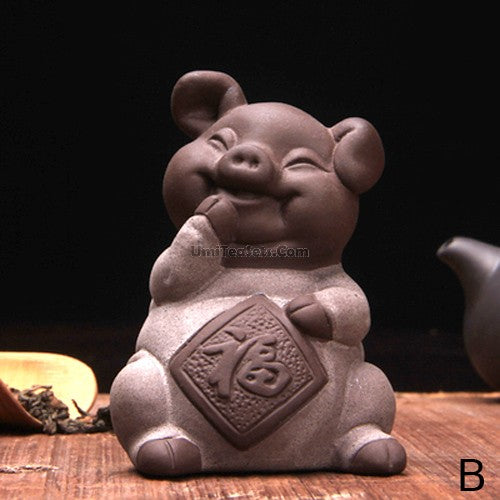 Pig Tea Pet Porcelain | Chinese Gongfu Tea Table Figurine