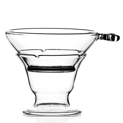Glass Tea Strainer with Holder Loose Leaf Filter Gongfu Tea