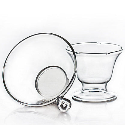 Glass Tea Strainer with Holder Loose Leaf Filter Gongfu Tea