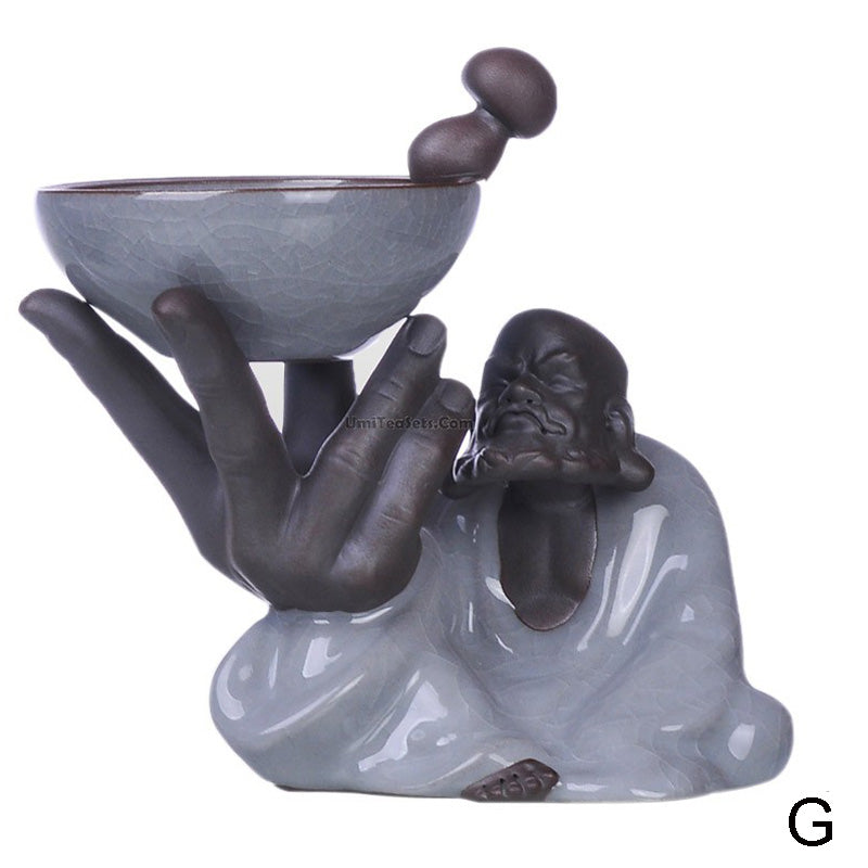 Ge Kiln Ceramic Tea Strainer with Holder 8 Styles