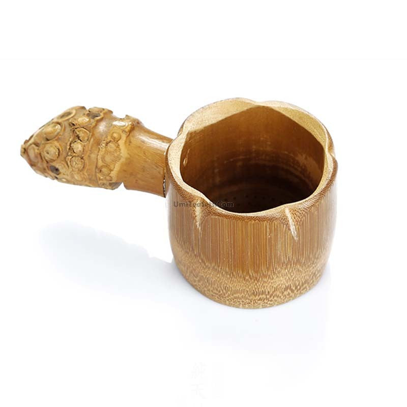 Bamboo Tea Strainer With Handle Gongfu Loose Leaf Filter