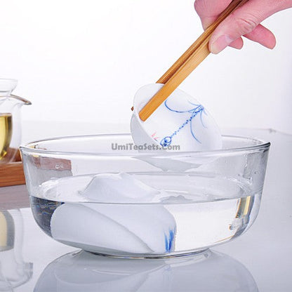 Glass Tea Washer Gongfu Tea Rinse Bowl – 2 Sizes Clear