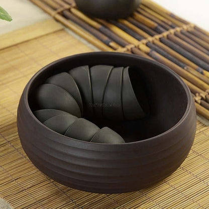 Purple Clay Tea Washer Black Stripes Gongfu Tea