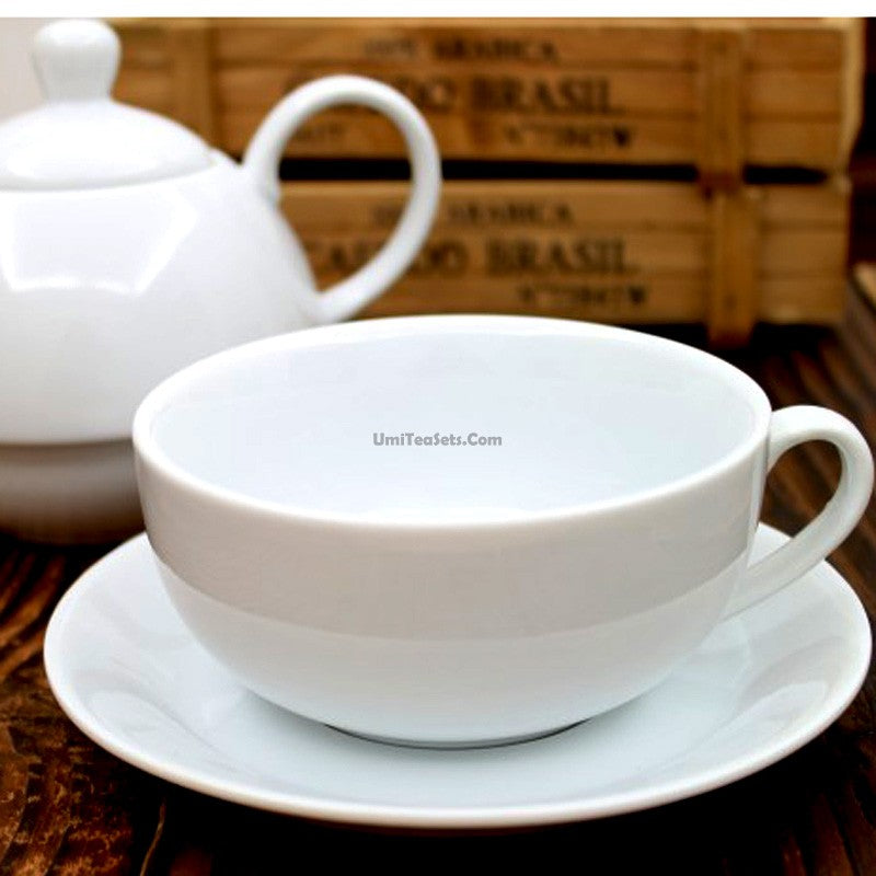 Bone China Tea For One Set Pure White 45% Bone 400ml Strainer