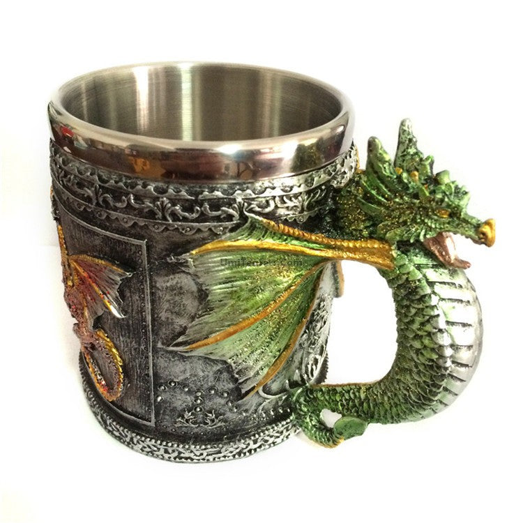 Dragon Mug Stainless Steel Double Wall 350ml Resin