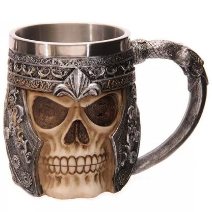 Stainless Steel Skull Helmet Mug Double Wall | 300ml