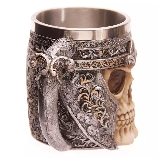 Stainless Steel Skull Helmet Mug Double Wall | 300ml