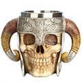 Viking Skull Mug Stainless Steel Double Wall 550ml