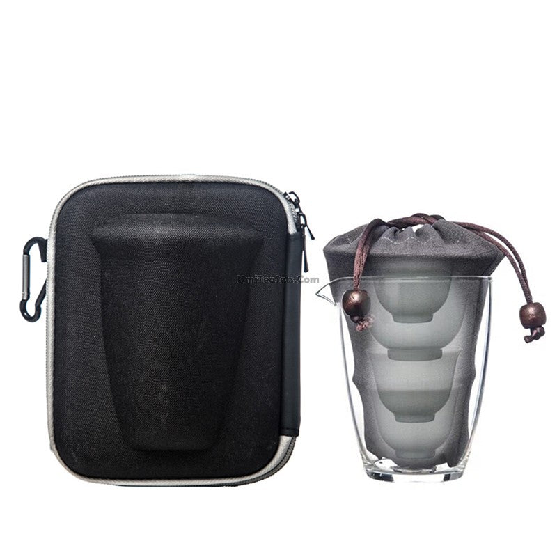 Travel Tea Set Gaiwan Porcelain with Bag – 7-Piece Portable