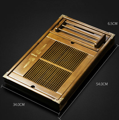 Ge Kiln Ice Crack Gongfu Tea Set with Wood Tray