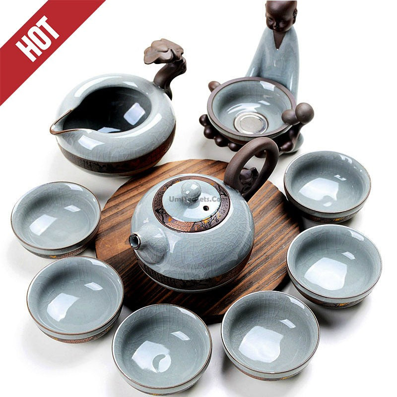 Ruyao Tea Set Ice Crack Glaze | Style A & B Gift Box