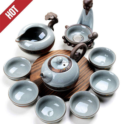 Ruyao Tea Set Ice Crack Glaze | Style A & B Gift Box