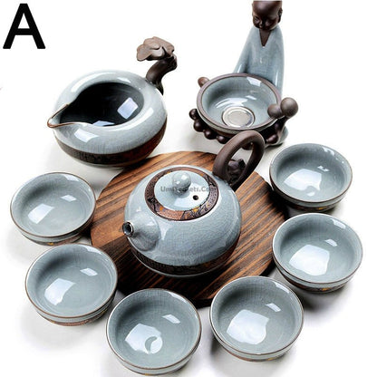 Ruyao Tea Set Ice Crack Glaze | Style A & B Gift Box