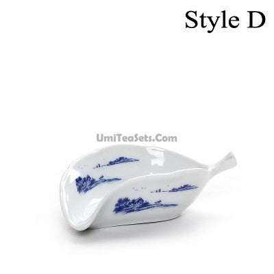 Cha He Tea Presenter | Blue White Porcelain Tea Holder