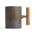 Japanese Coarse Pottery Tea Cup with Handle | Iron Style