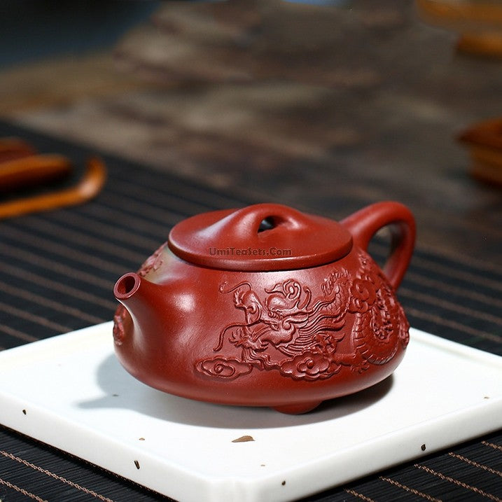 Shi Piao Teapot Dragon Dahongpao Red Clay Yixing 220ml