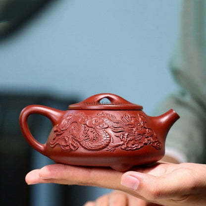 Shi Piao Teapot Dragon Dahongpao Red Clay Yixing 220ml