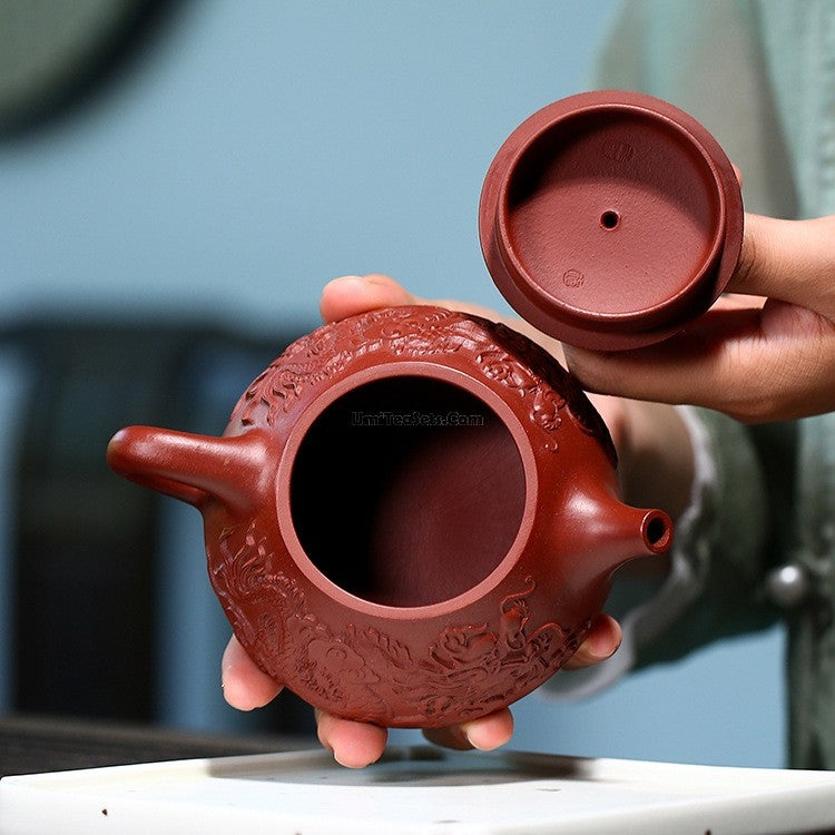 Shi Piao Teapot Dragon Dahongpao Red Clay Yixing 220ml