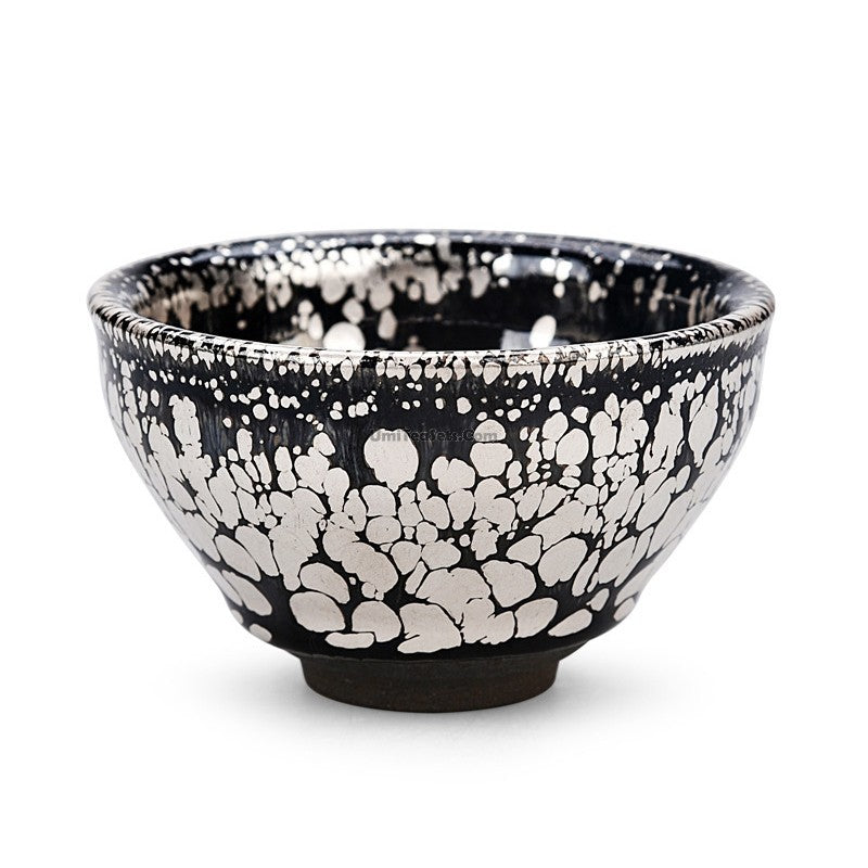 Jian Zhan Gongfu Tea Cup Golden Silver Glaze 130ml