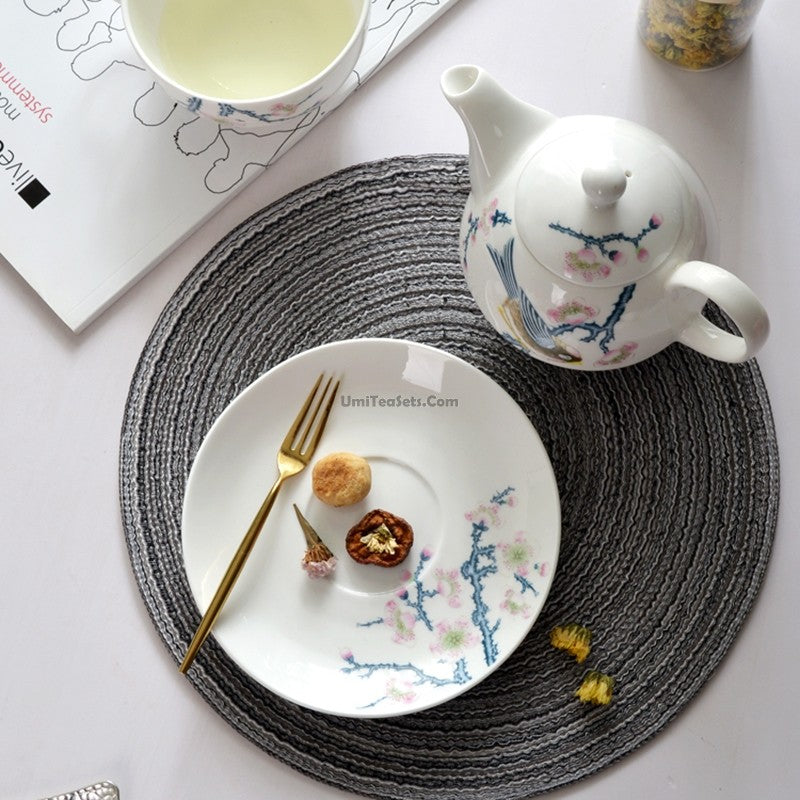 Bone China Tea for One Set | Floral Bird 3-Piece 450ml