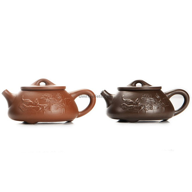 Lotus Tea Set Yixing Purple Clay 12-Piece Gaiwan Cups