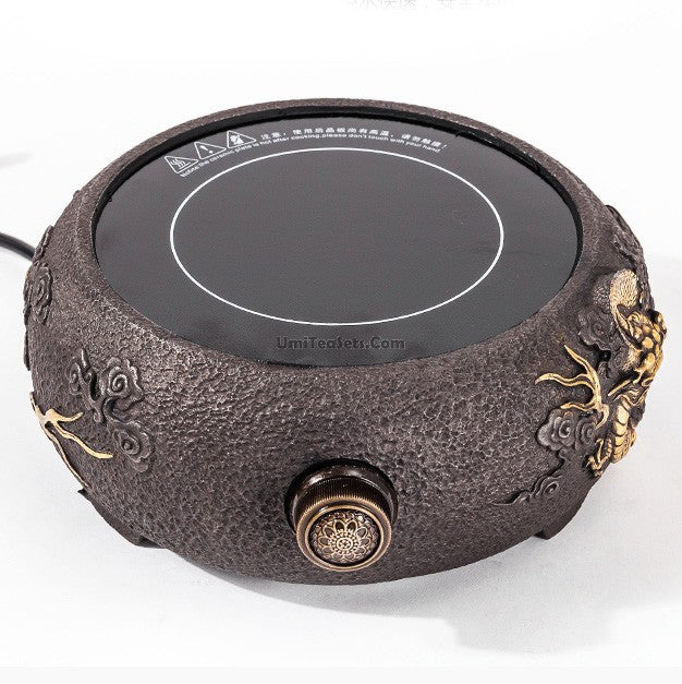 Cast Iron Teapot Set with Induction Cooker — Dragon