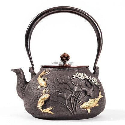 Cast Iron Teapot Set with Induction Cooker | Fish Lotus