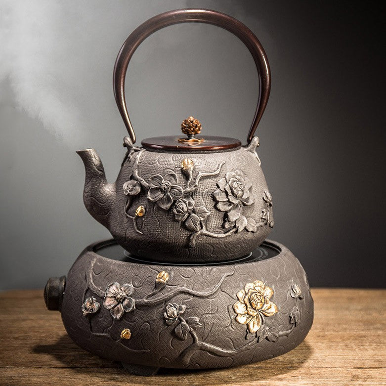 Cast Iron Teapot with Induction Cooker – Magnolia 1200ml